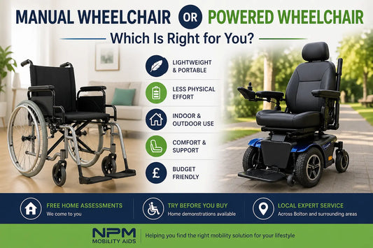 Manual Wheelchair or Powered Wheelchair – Which Is Right for You? NPM Mobility Aids