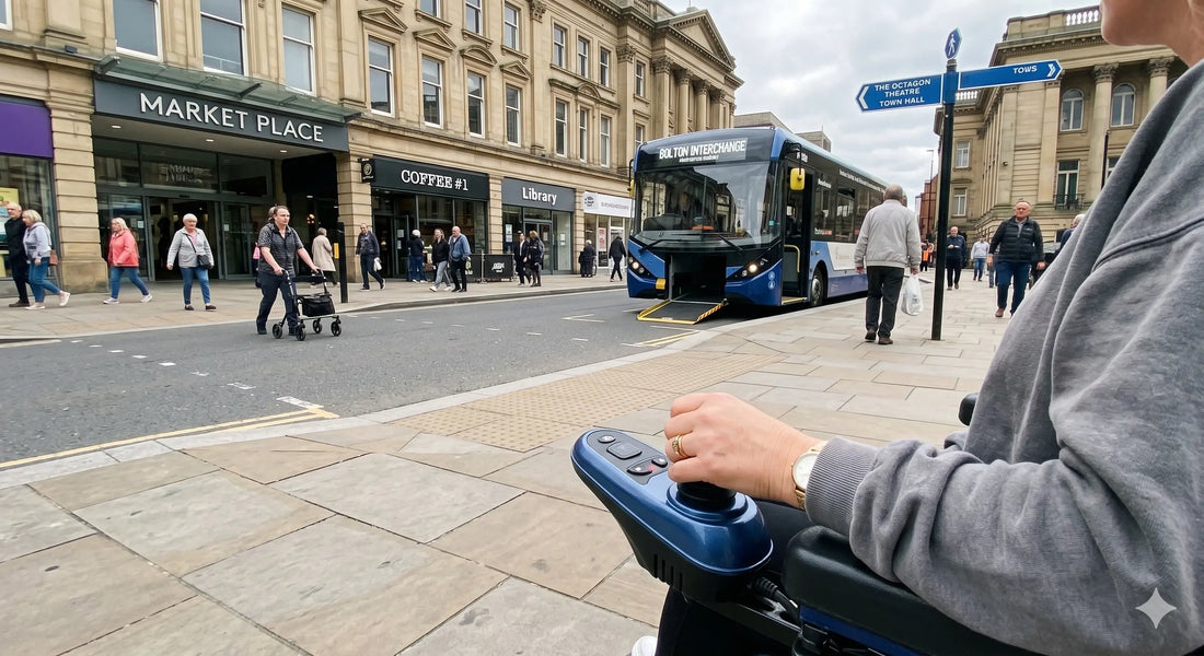 Powerchair access Bolton town centre 