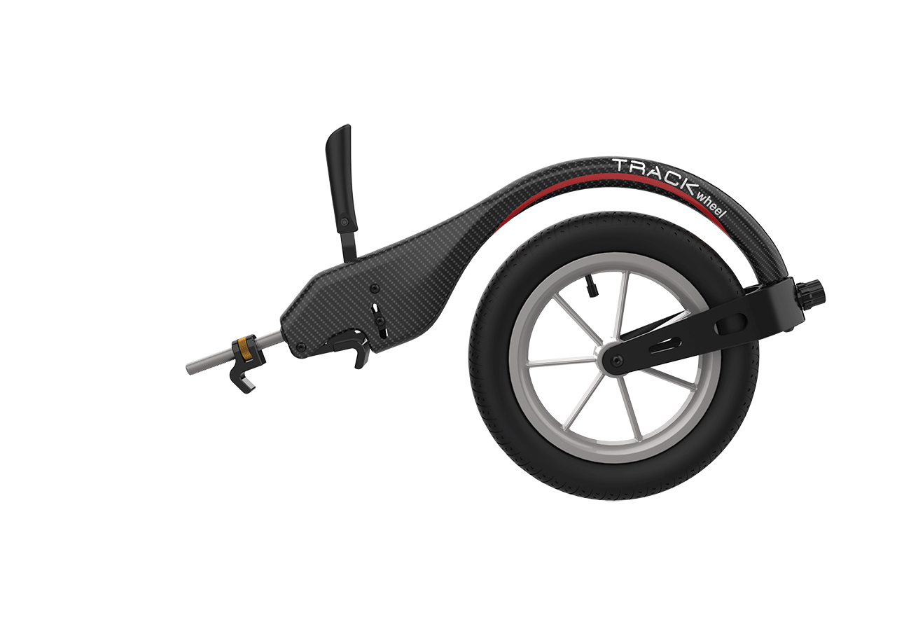 Single arm track wheel