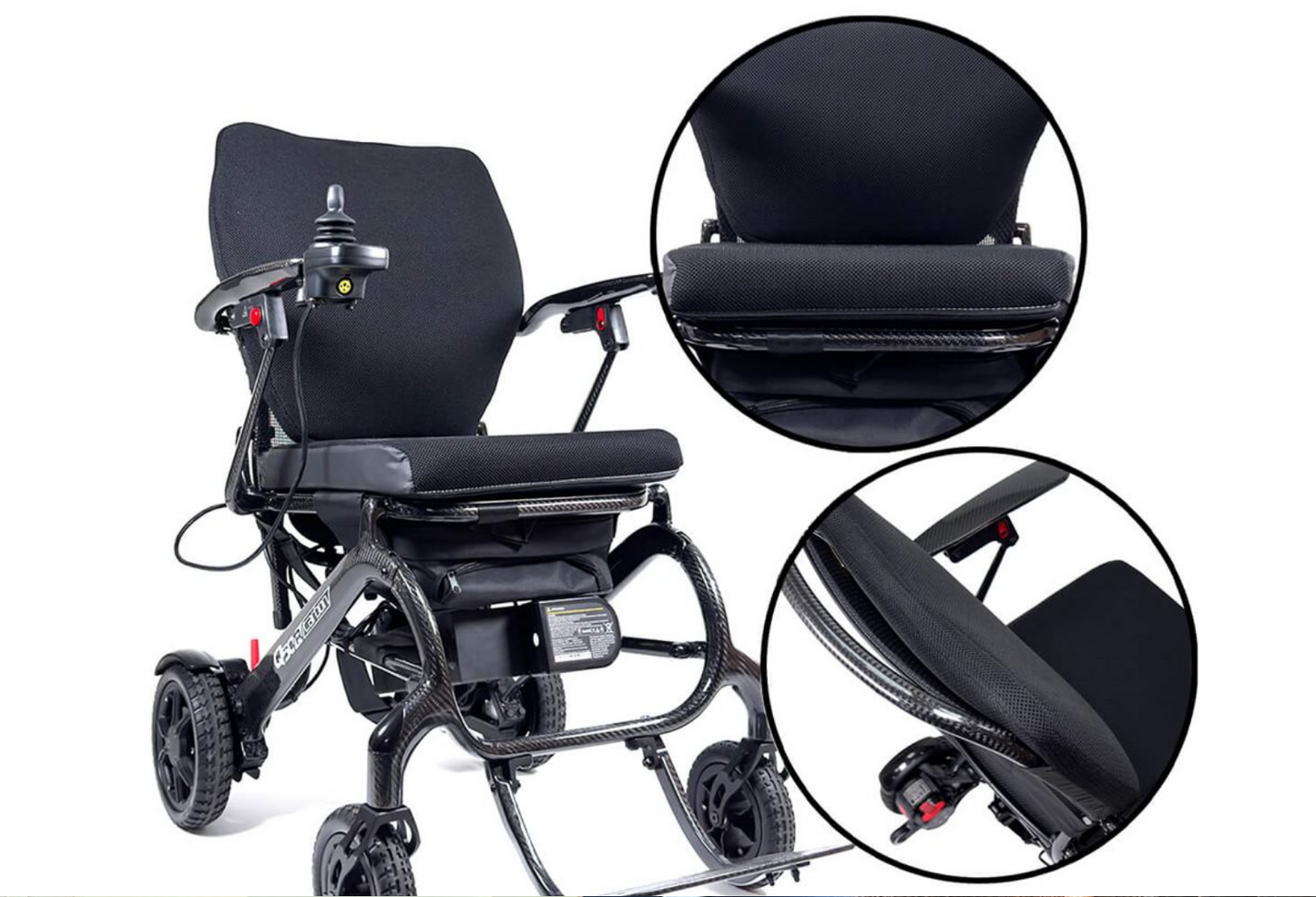 Q50R Carbon Folding Powered Wheelchair